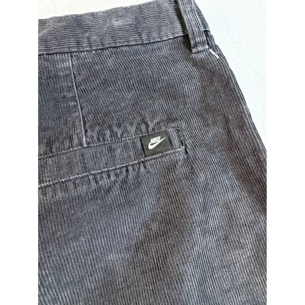 Nike Y2K Mens Corduroy Chino Pants 38x34 Charcoal Grey Straight Leg